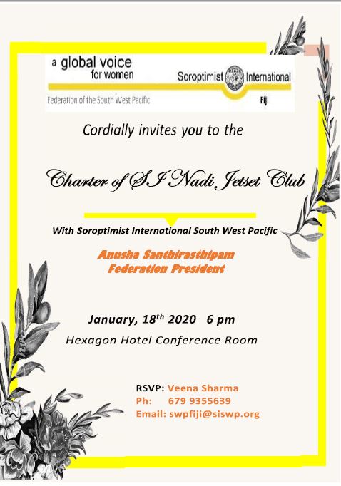 SI Nadi Jetset charter Invitation Card